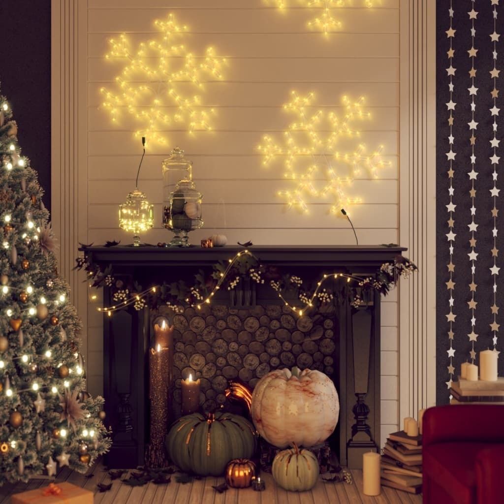 “2026 Moderne“LED-Silhouette Schneeflocke 144 LEDs Warmweiß 59x59cm - Christbaumschmuck Designermöbel 4310107