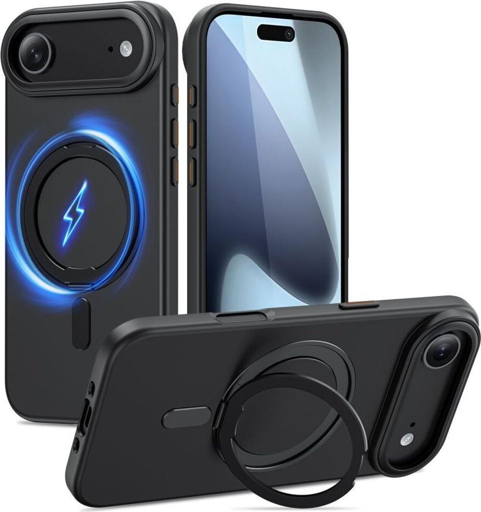 TechProtect MagRing magnetisch Hülle Kompatibel mit iPhone 17 Air Schwarz
