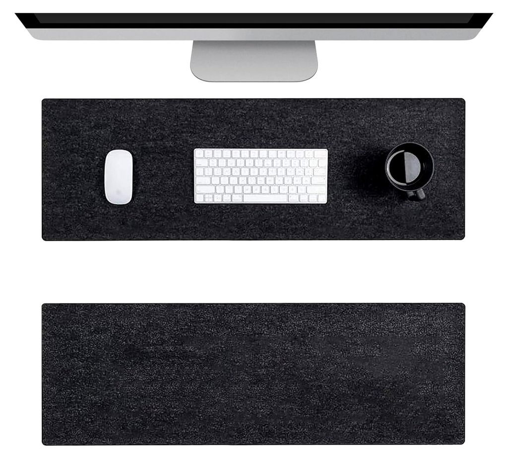 2 Stück Schreibtischunterlage Filz, 90x40cm Schreibtisch Unterlage Matte Tischunterlage Schreibtisch Schreibtischmatte Groß Filz Mauspad für Bü...