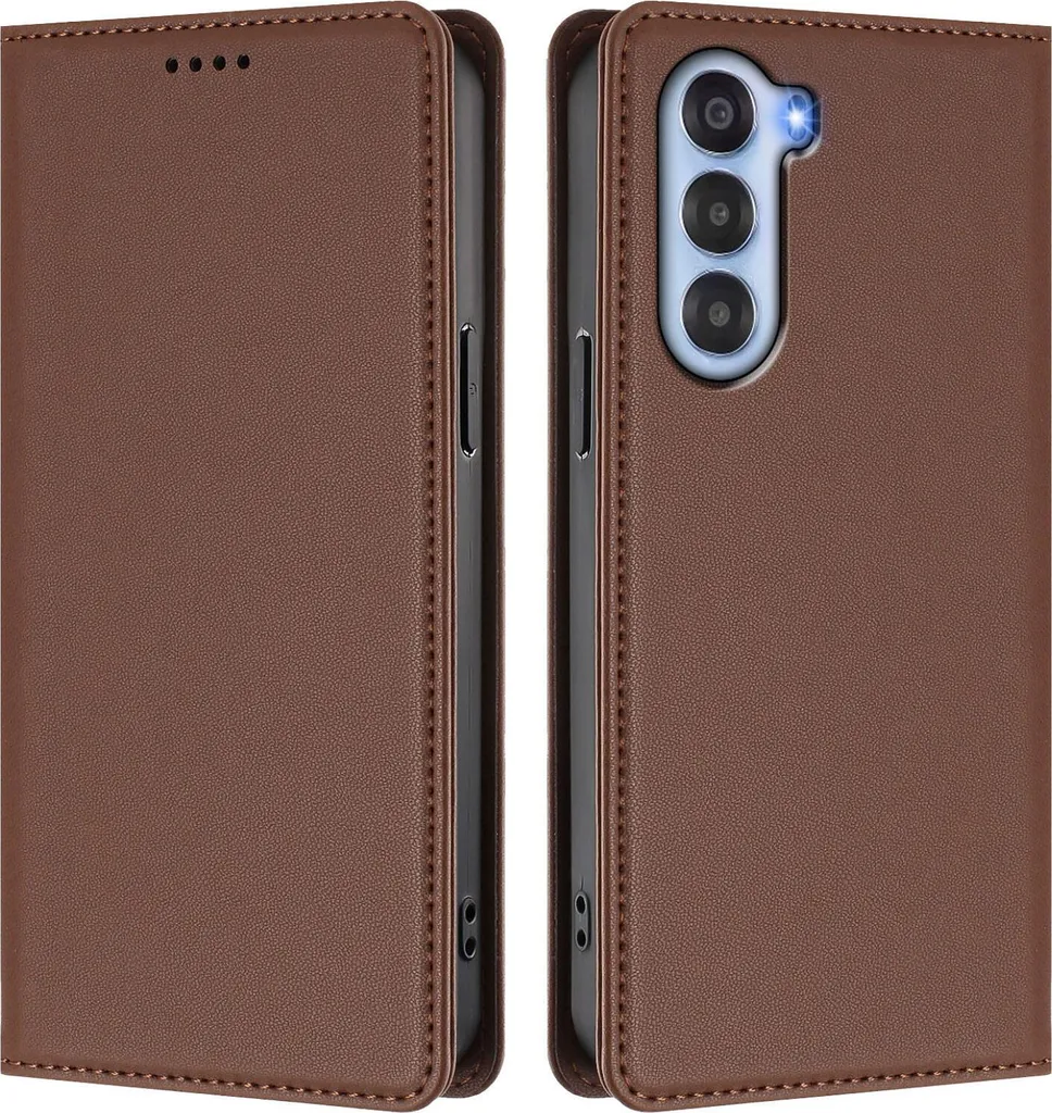 Custodia per telefono cellulare per ZTE Nubia S, Flip Cover in Finto cuoio antiurto magnetica con supporto marrone