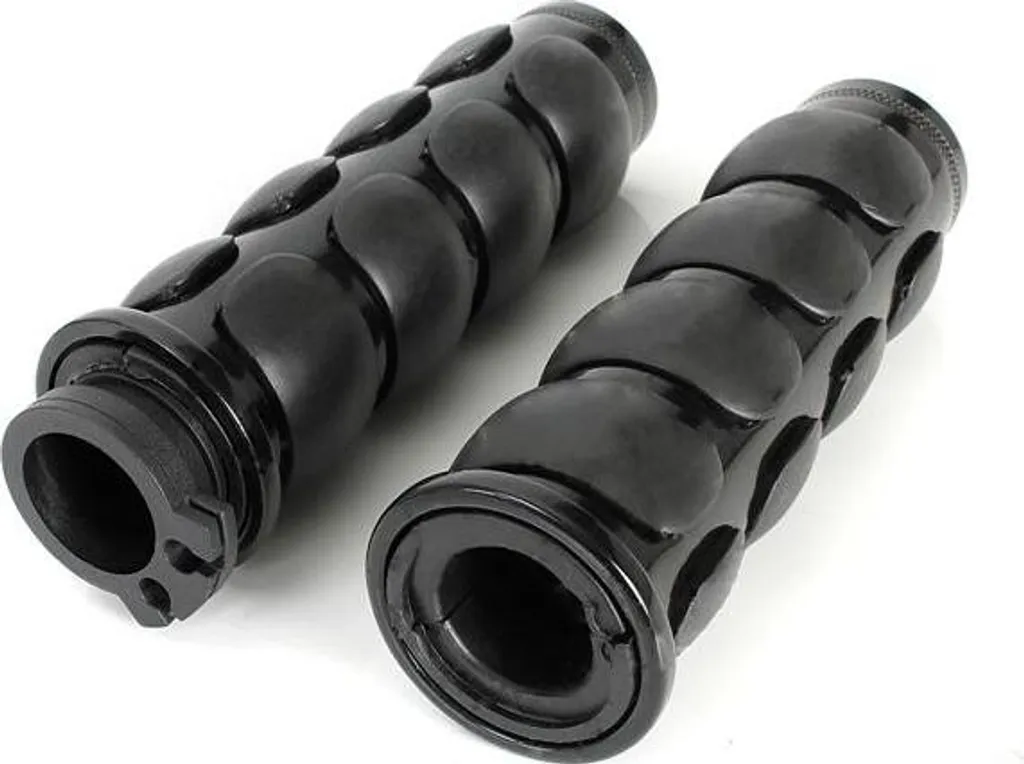 Manopole Nere 25mm Moto Custom FXSTC 1 Pollice CNC Grip Alluminio