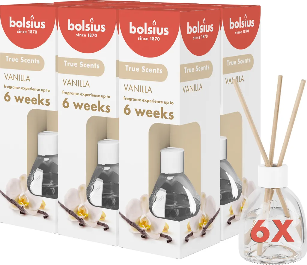 Parfumez votre salon avec les bâtons de parfum Vanille Bolsius 6 tiges