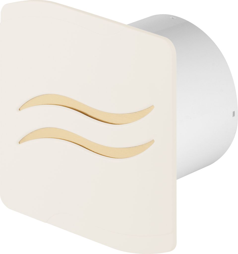 Badlüfter Lüfter Badventilator Wohnraumlüfter Wandlüfter Wandventilator Ø 100 mm Feuchtesensor Kunststoff - creme weiß