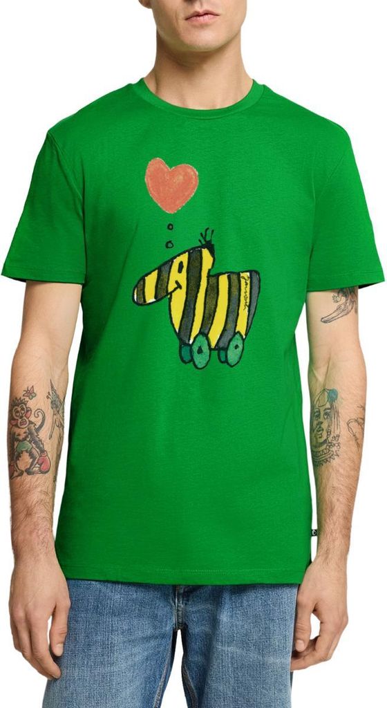 Spreadshirt Janosch Große Tigerente Mit Herz Liebe Männer Premium T-Shirt, S, Grün