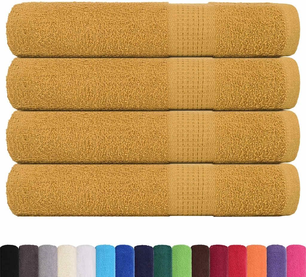 vidaXL Saunatücher FROGN 4 Stk. Gold 80x200 cm 360 g/m²