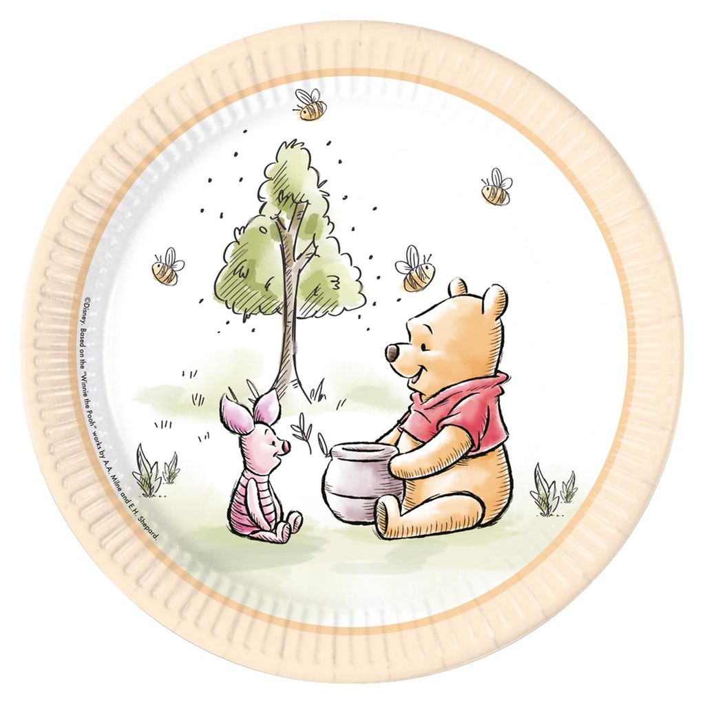 Disney Winnie Puuh Loves Nature teller 8 Stück 23 cm Produktbild 