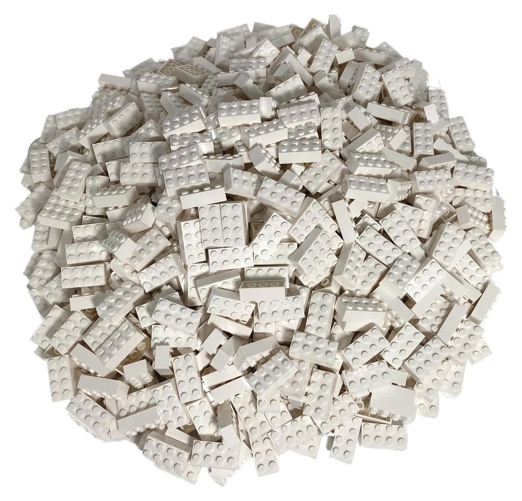 LEGO® 2x4 Steine Hochsteine Weiß - 3001 NEU! Menge 100x Produktbild 