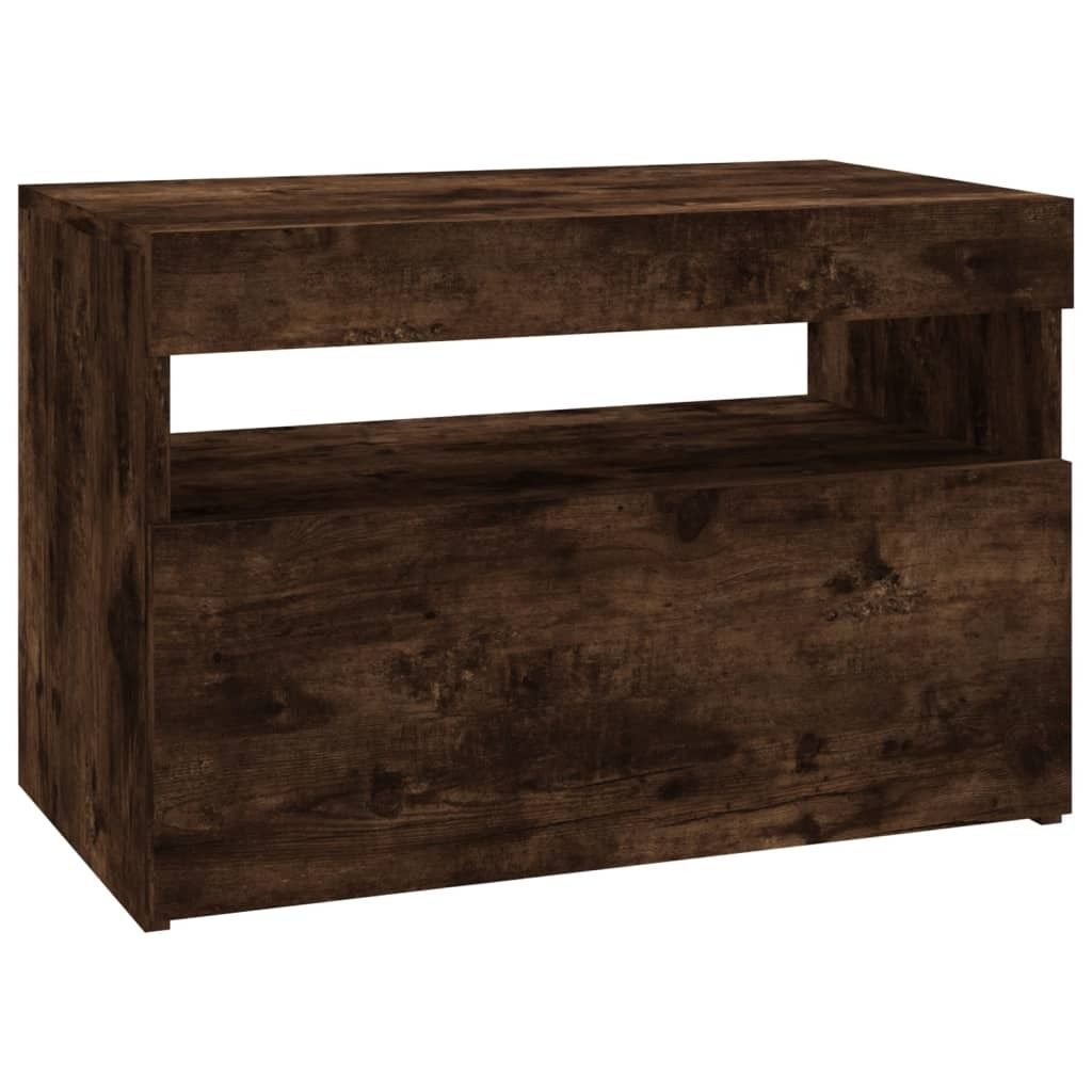 "Rabatt" TV-Schrank - Fernsehschrank - TV-Lowboard - mit LED-Leuchten - Räuchereiche 60x35x40 cm - TV-Schränke CC21296