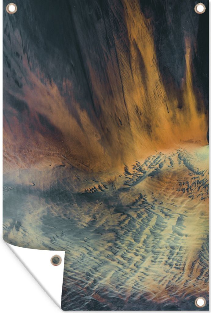 MuchoWow 40x60 cm Outdoor-Poster Gartendeko Sichtschutz Garten Poster für den Garten Mineral - Island - Natur - Gestein