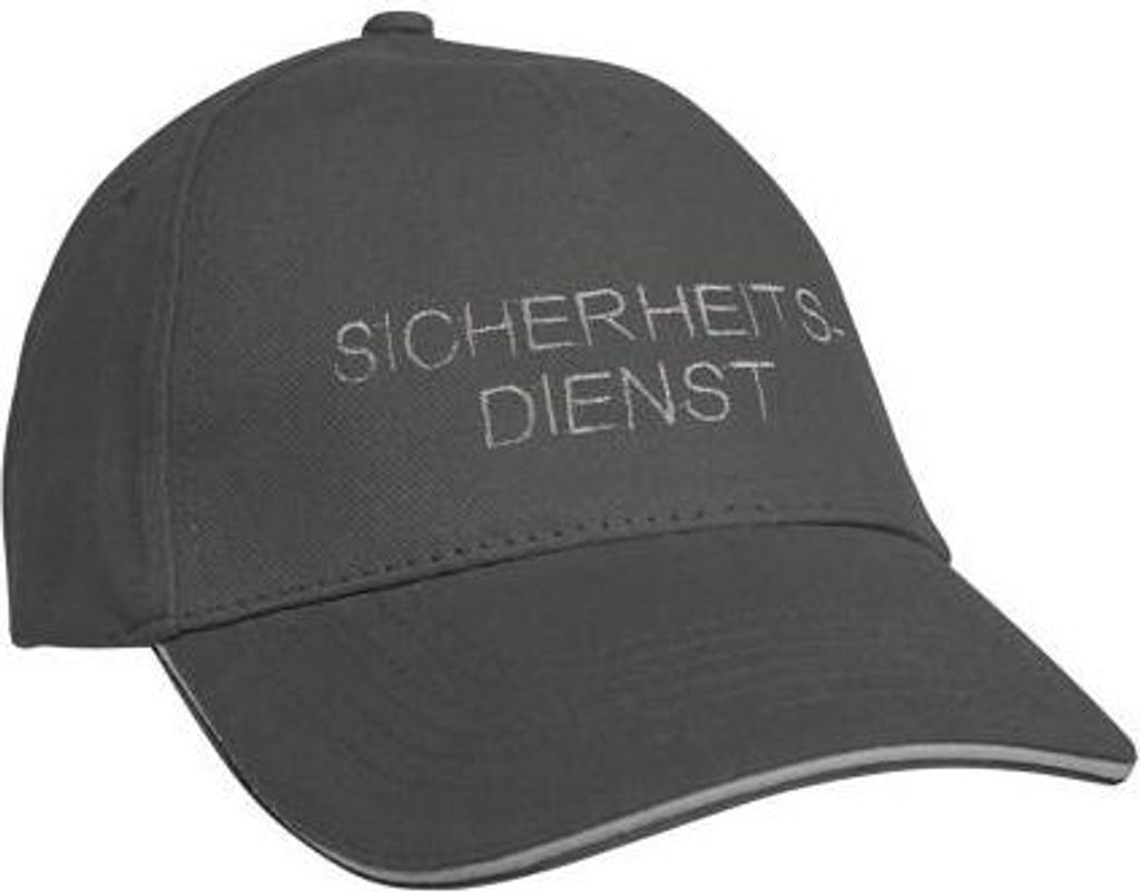Baseballcap mit Einstickung Sicherheitsdienst 68135 Color - grau