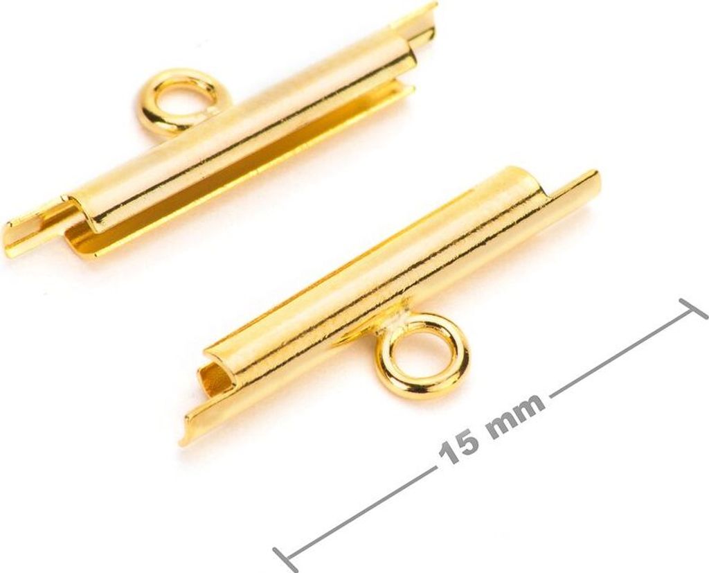 Miyuki-Verschluss 15mm in Gold - 10 Stück