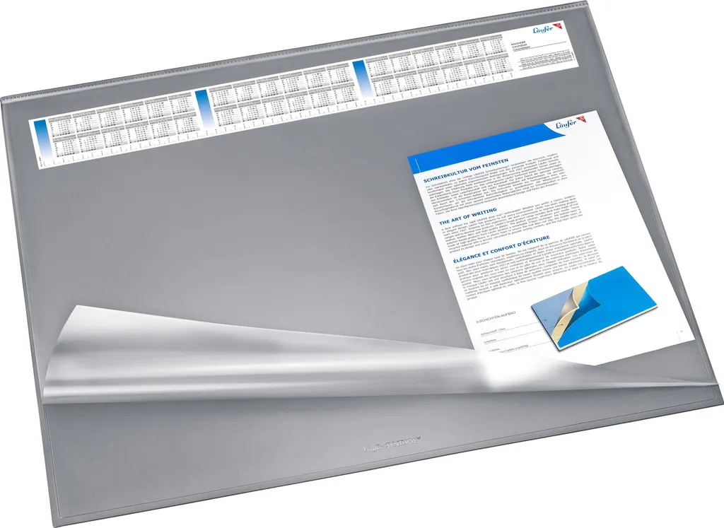 Sous-main Läufer SYNTHOS Largeur 65 cm Gris - Surface Lavable et Résistante