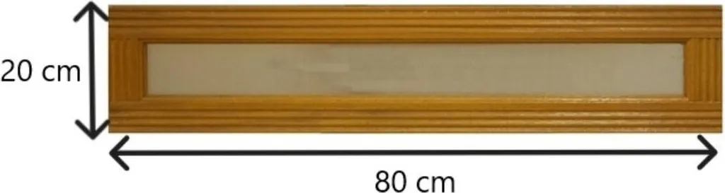 Imposte Fixe Supérieure en Bois Exotique Traditionnel 200 x 800 mm
