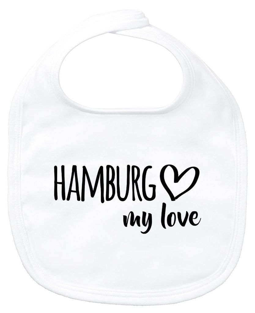 Huuraa Baby Lätzchen Hamburg my love White Klettverschluss  Produktbild 