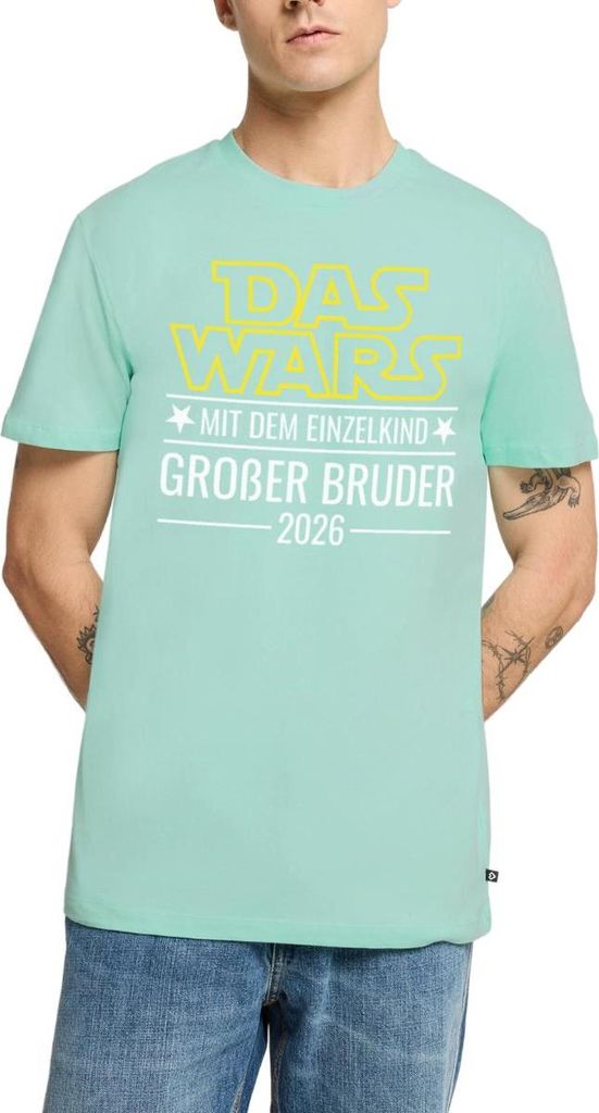 Spreadshirt Das wars mit dem Einzelkind - Großer Bruder 2026 Männer Premium T-Shirt, XL, Mint