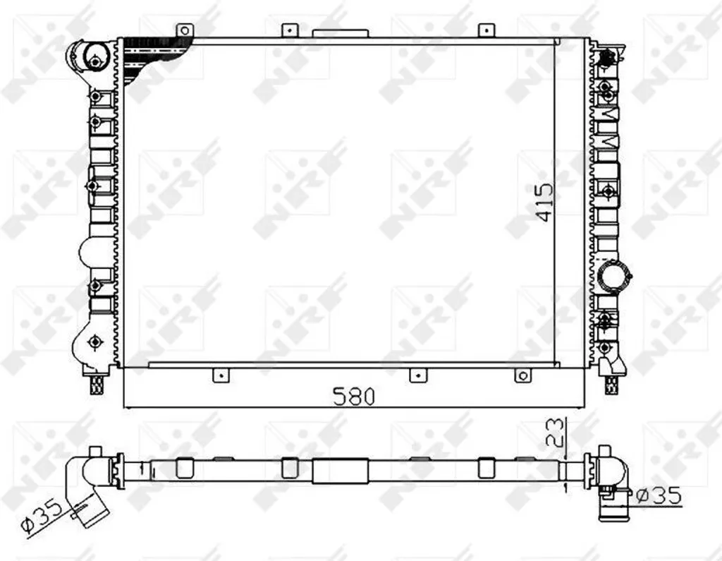 NRF Radiateur 58202A Alu/Plastique pour 156 (932) ref 50501508