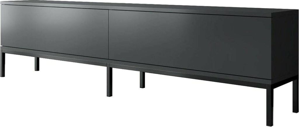 Espero - TV-Möbel, 180x30x47h cm Antrazit Schwarz, ein Regal