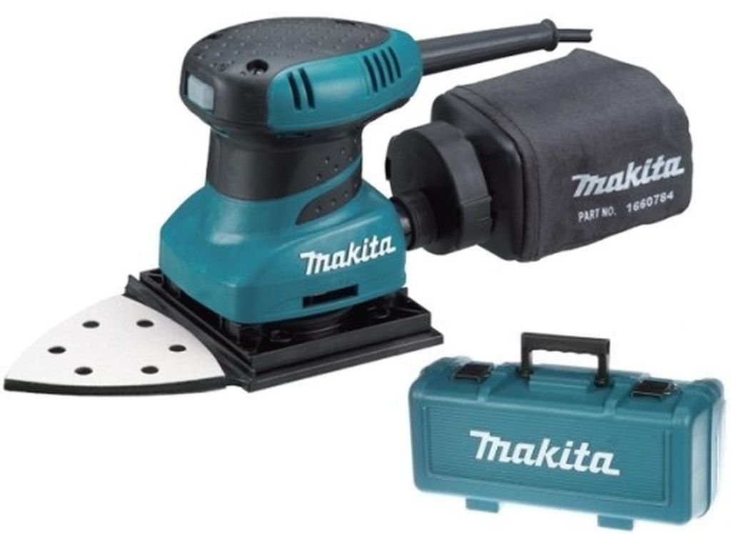 Makita BO4565K, Schwingschleifer, Velcro, Schwarz, Türkis, Produktbild 