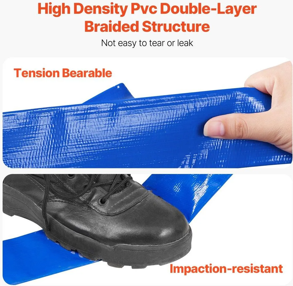 Manichetta 2" x 100ft Professionale | Tubo Scarico PVC Alta Pressione - 3