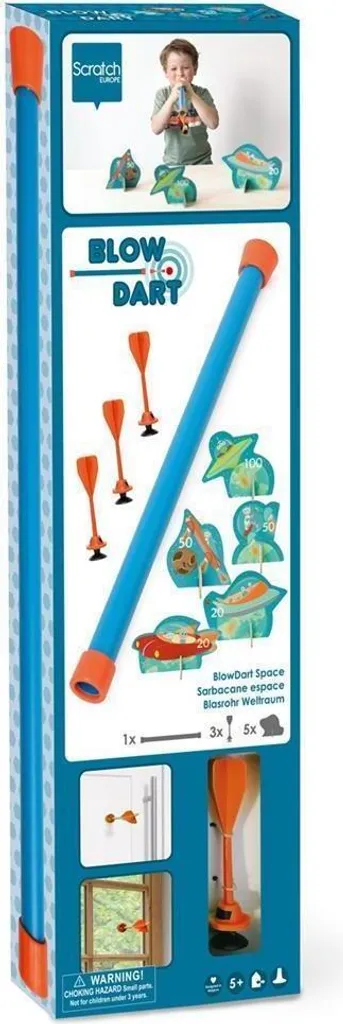 Sarbacane Dart Set Espace Scratch Jeu de Tir avec Fléchettes de Sécurité