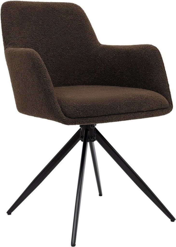 Barhocker braun Teddyfell ergonomisch 82 cm Höhe, Produktbild 
