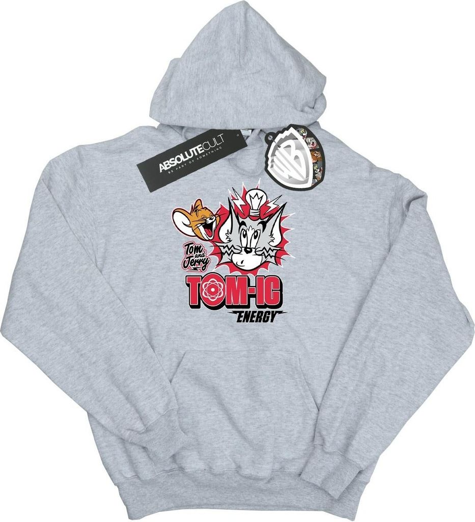 Tom And Jerry - "Tomic Energy" Kapuzenpullover für Herren BI19104 (L) (Grau)