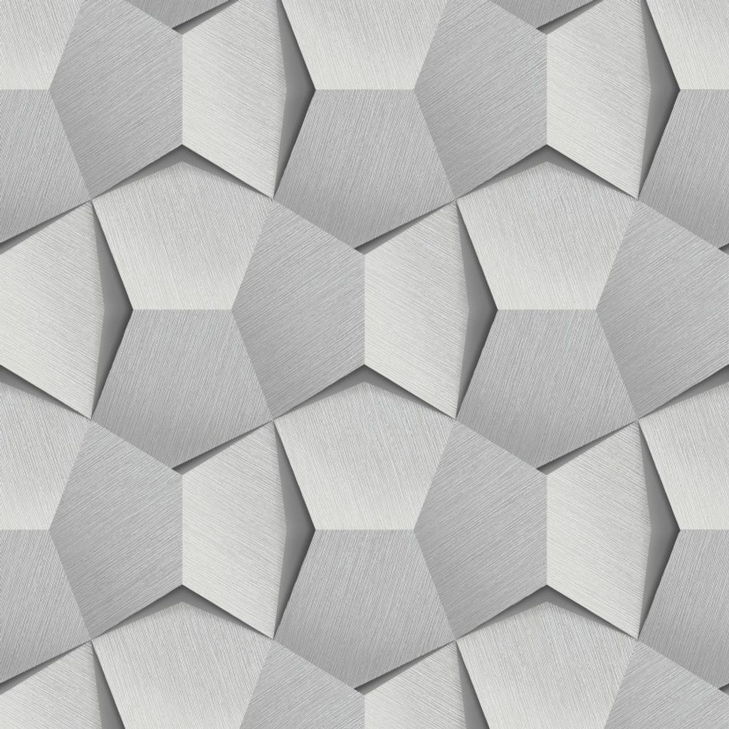 Grandeco Tapete | Kollektion Tempo | A54604 | Vliestapete | 3D Optik | 10.05 x 0.53 m | Grau | Wohnzimmer | Flur | Büro | Küche | Wohnräume