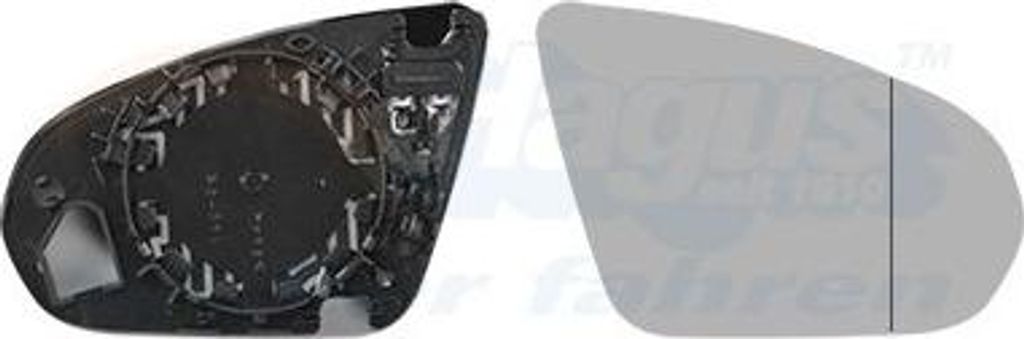 VAN WEZEL Spiegelglas Außenspiegel Rechts passend für MERCEDES-BENZ A-Klasse (W177) Asphärisch Beheizbar 2946838