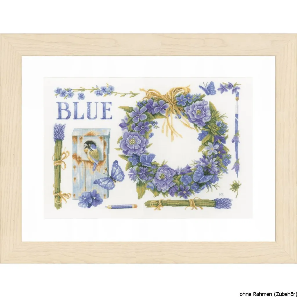 Loisir créatif broderie couronne de lavande pour décoration de salon