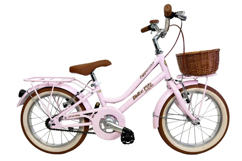 Vélo enfant 16 pouces Dolce Vita Canellini Rose style rétro chic