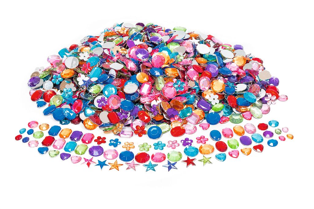 Creativ Company 52288, Edelstein-Set, Mehrfarbig, 1,5 cm, Produktbild 