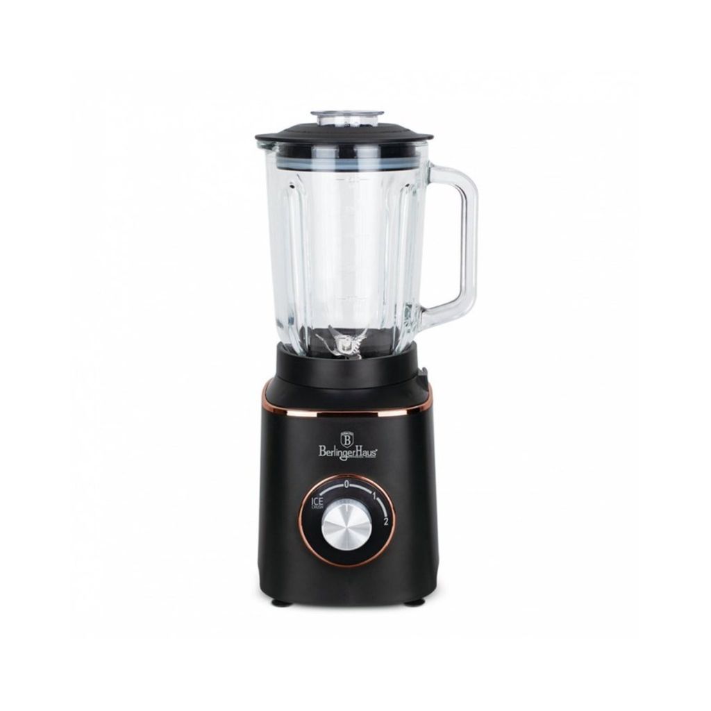 A studio shot of a blender on a white background.