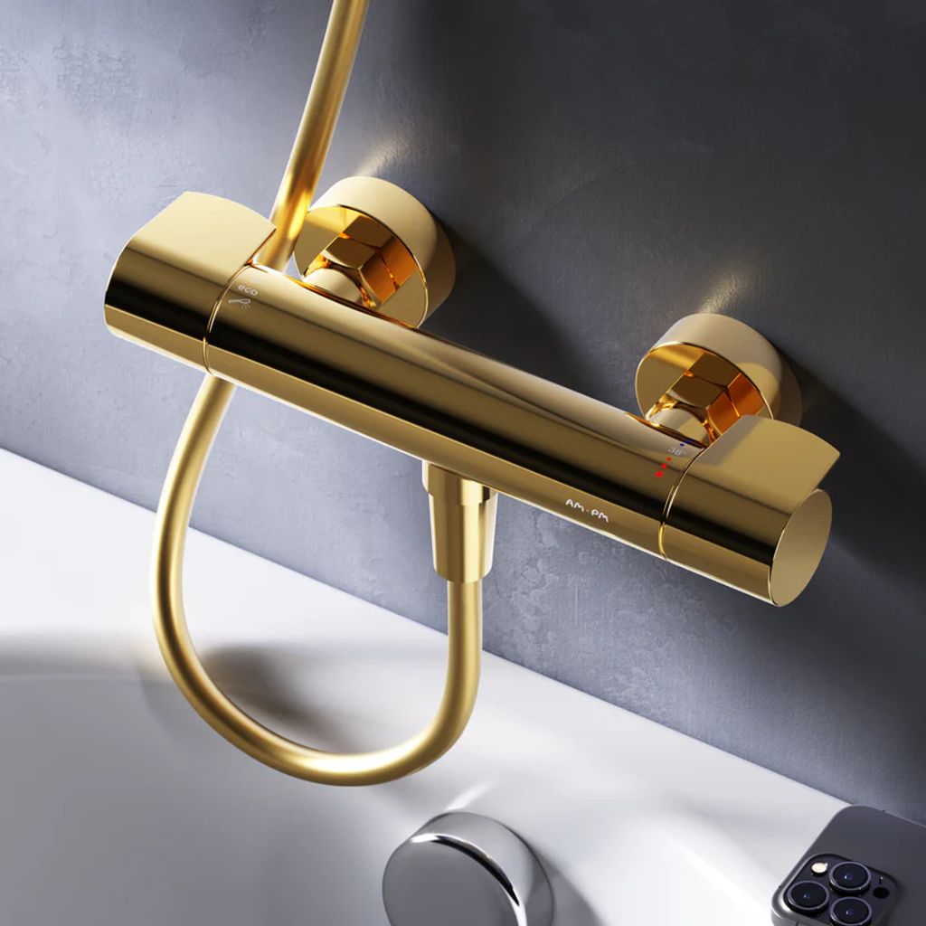 AM.PM Duscharmatur Gold Thermostat X-Joy Brausearmatur Mischbatterie Dusche FXA40099