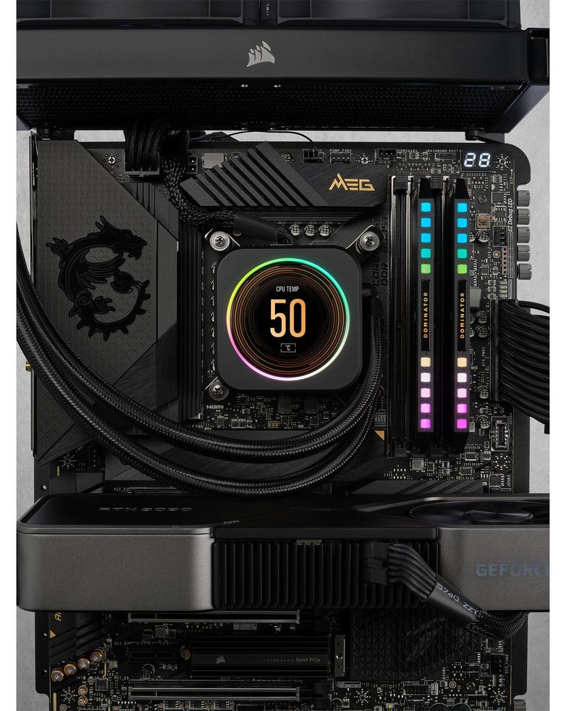 DDR5 32GB PC 6200 CL36 CORSAIR KIT (2x16GB) DOMINATOR P RGB Zdjęcie produktu 