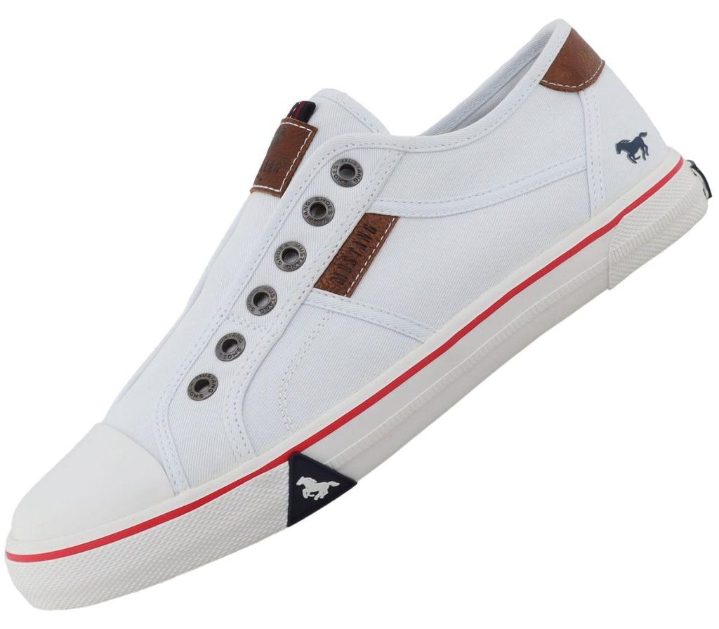 Sneaker Mustang da uomo in tela bianca Immagine del prodotto 