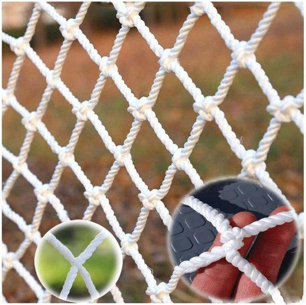 Sicherheitsnetz für Kinderstiegen und Balkone - Gewelltes Weißes Drahtnetz 2x2m