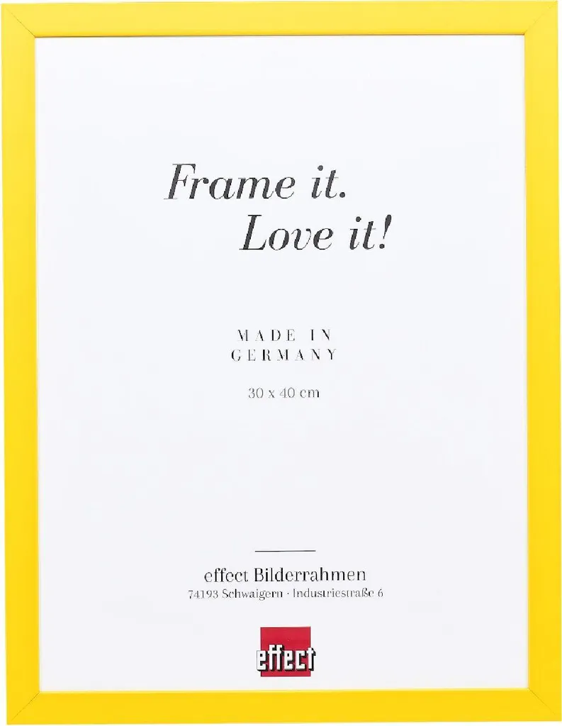 Cornice Foto 9x13 Giallo Top Cube | Sicura per Bambini Vetro Museo