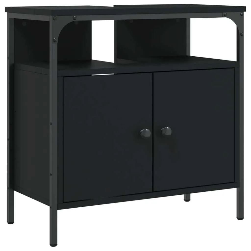 Offerta Mobile Bagno Sottolavabo SYFAX Nero Legno Multistrato 60cm