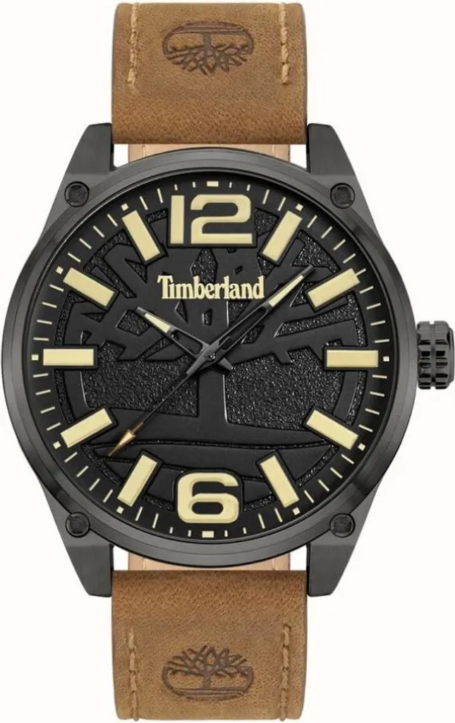 Montre Homme Timberland Ripley-Z TDWGA9000703M en Acier et Cuir Marron