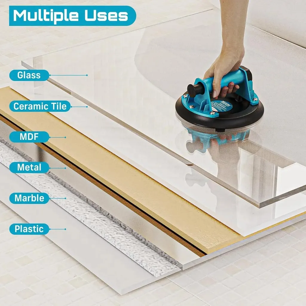 Ventouse à vide professionnelle 20cm - Capacité 200kg pour carrelage