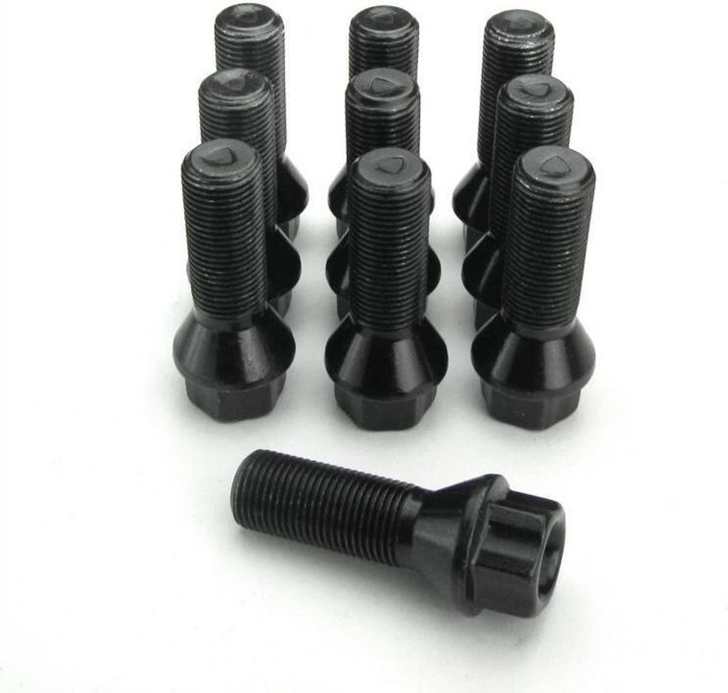 10 Radbolzen Radschrauben M14 1,25 x 43 mm Kegel Kegelbund Audi BMW Ford Opel VW