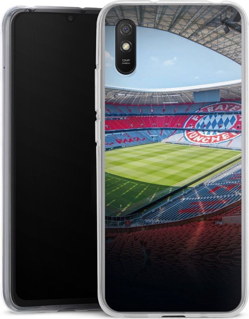 DeinDesign Handyhülle für Xiaomi Redmi 9A Silikon Hülle Case Smartphone Schutzhülle FC Bayern München FCB Stadion