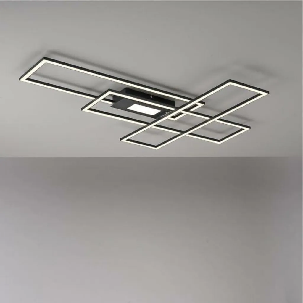 Lampada Soffitto LED 99cm Nera Dimmerabile Telecomando 230V - 11