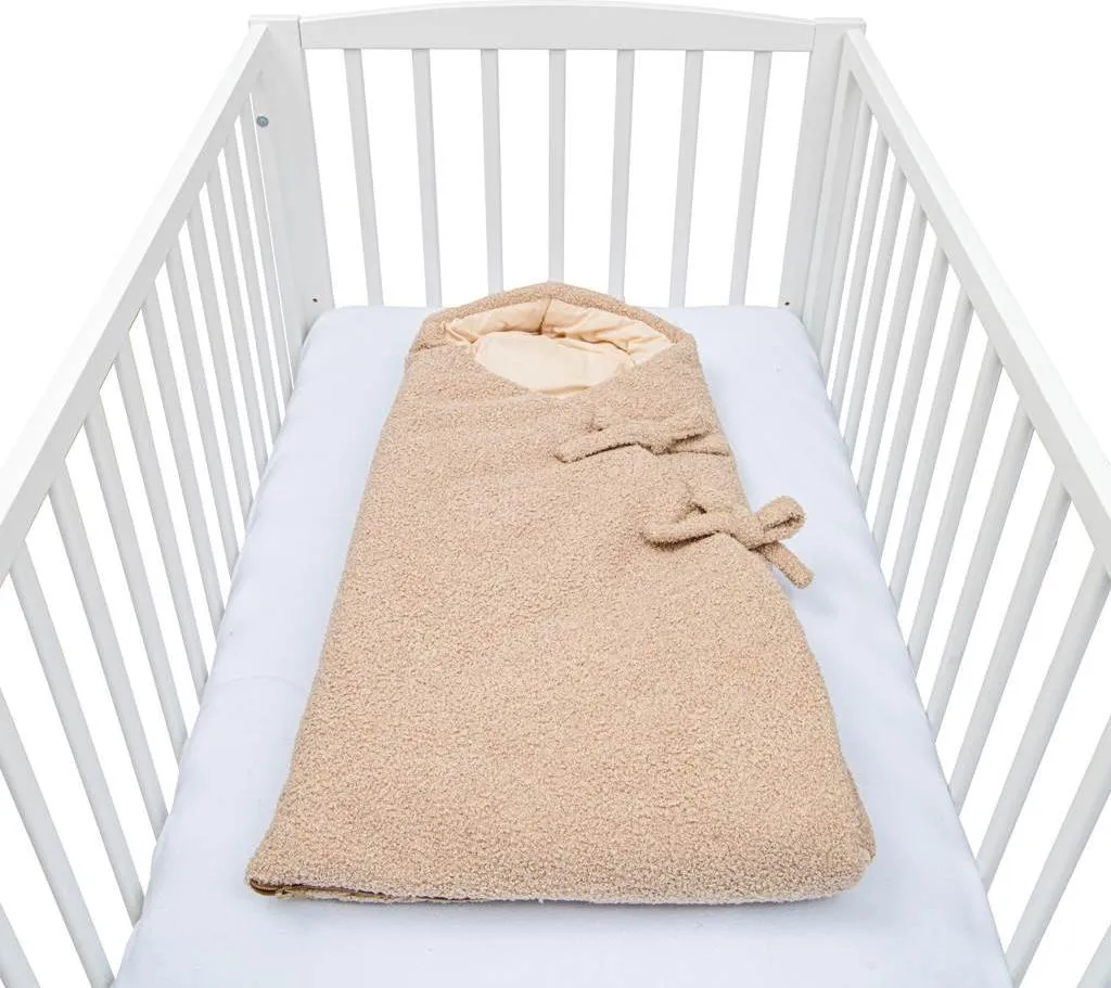 Nid d'ange naissance New Baby Teddy beige - Gigoteuse emmaillotage