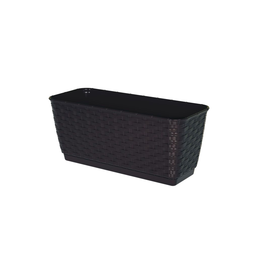 blumentopf kasten balkon geländer einsatz 50cm Braun Produktbild 