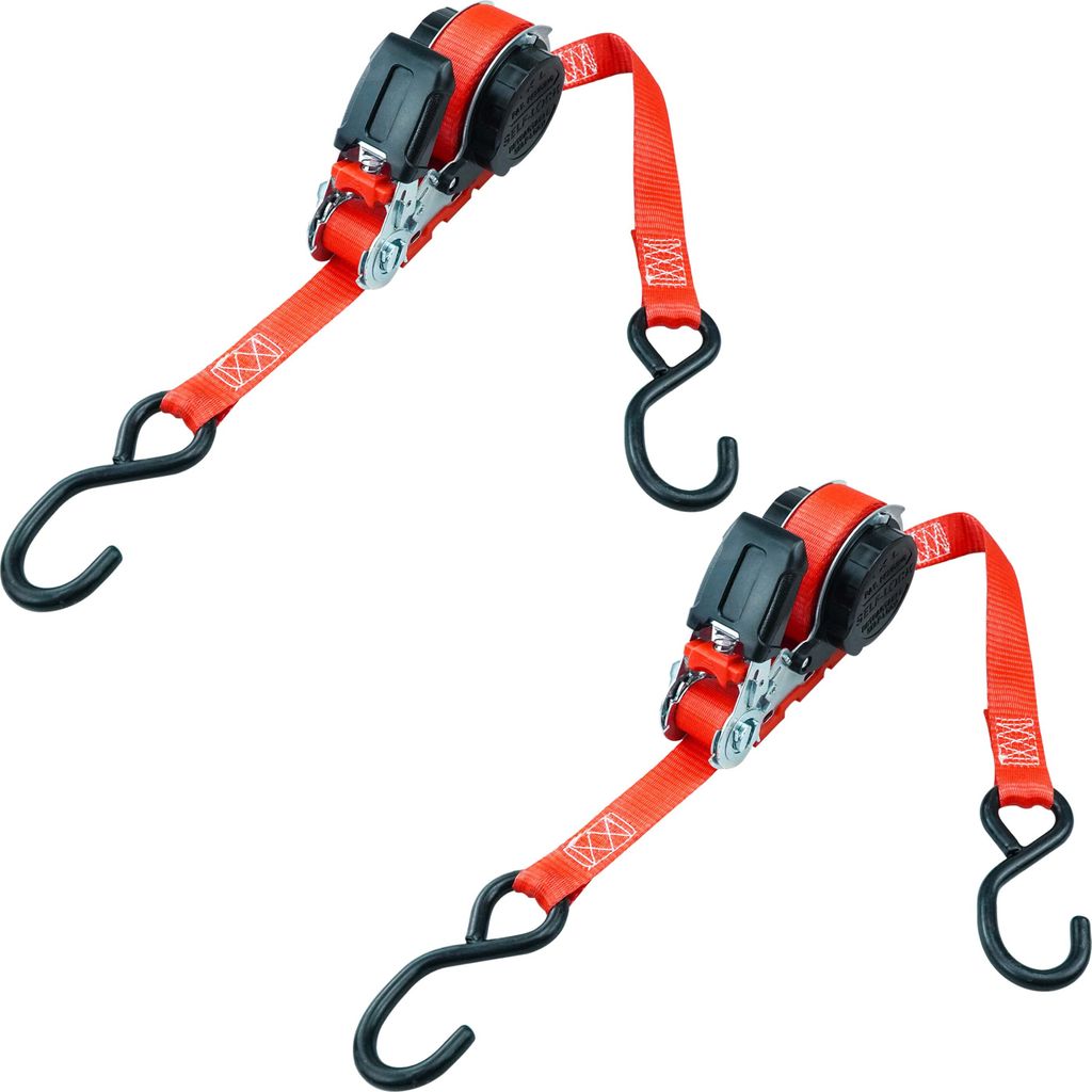 2x Automatik Ratschenspanngurt Zurrgurt, 5m x 25mm, 700 daN, S-Haken von PETEX