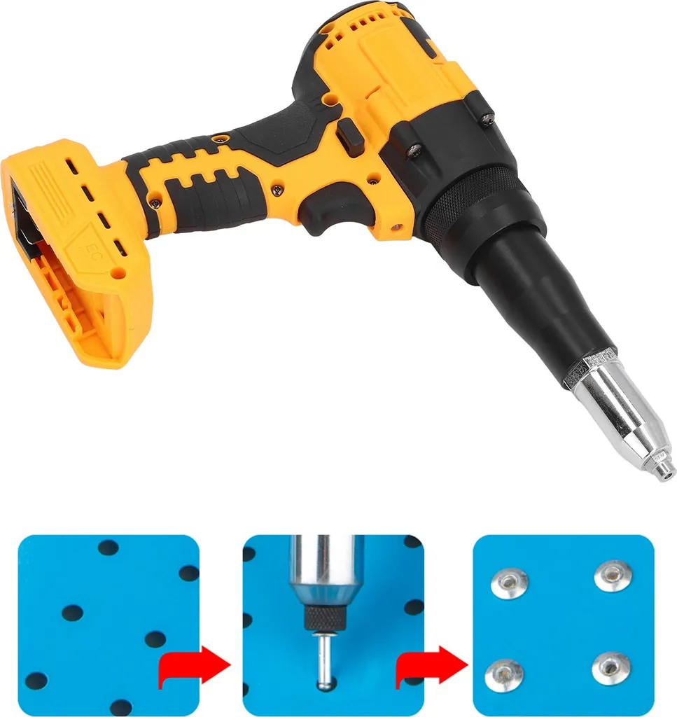 Pistolet à rivet automatique LED compatible batterie DCB206 - 7