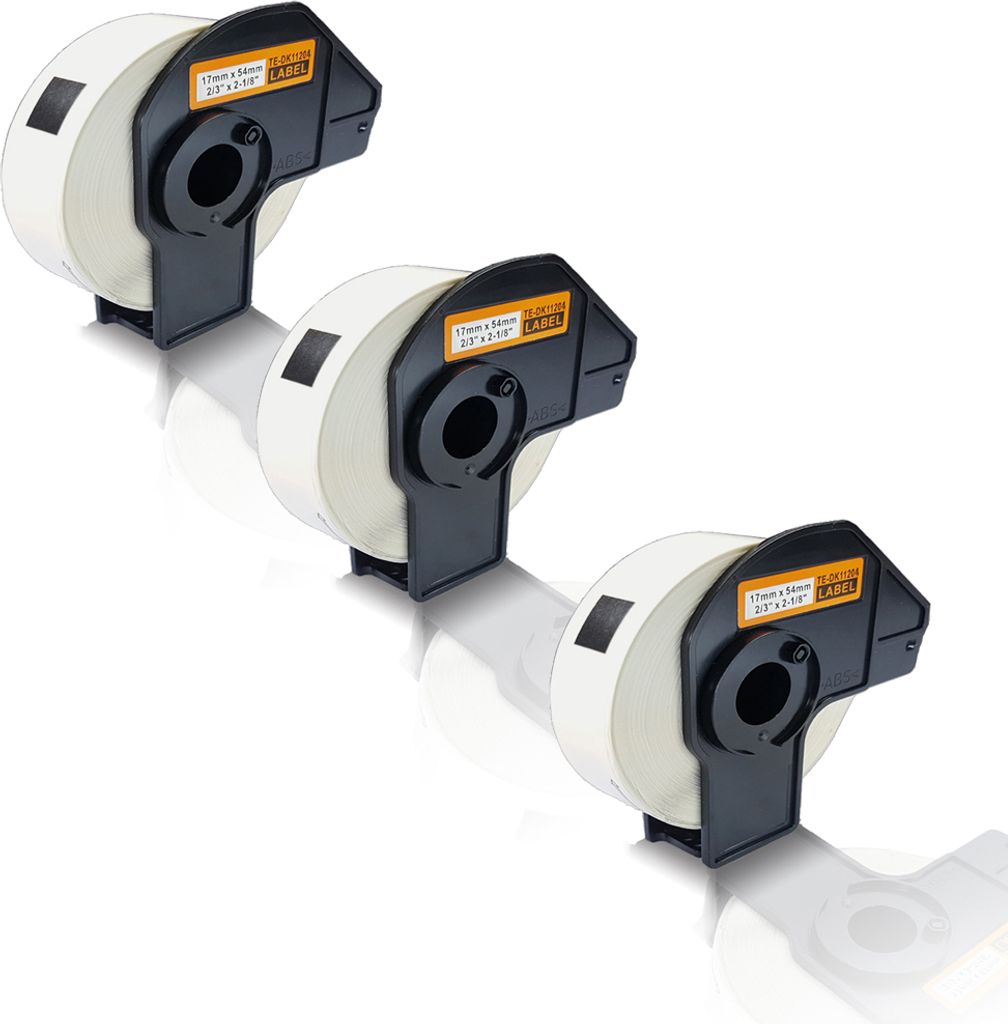 Print-Klex 3x Kompatible Etiketten-Rollen kompatibel mit Brother P-Touch DK-11204 P-Touch QL500Series P-Touch QL550 P-Touch QL560 P-Touch QL560Seri...