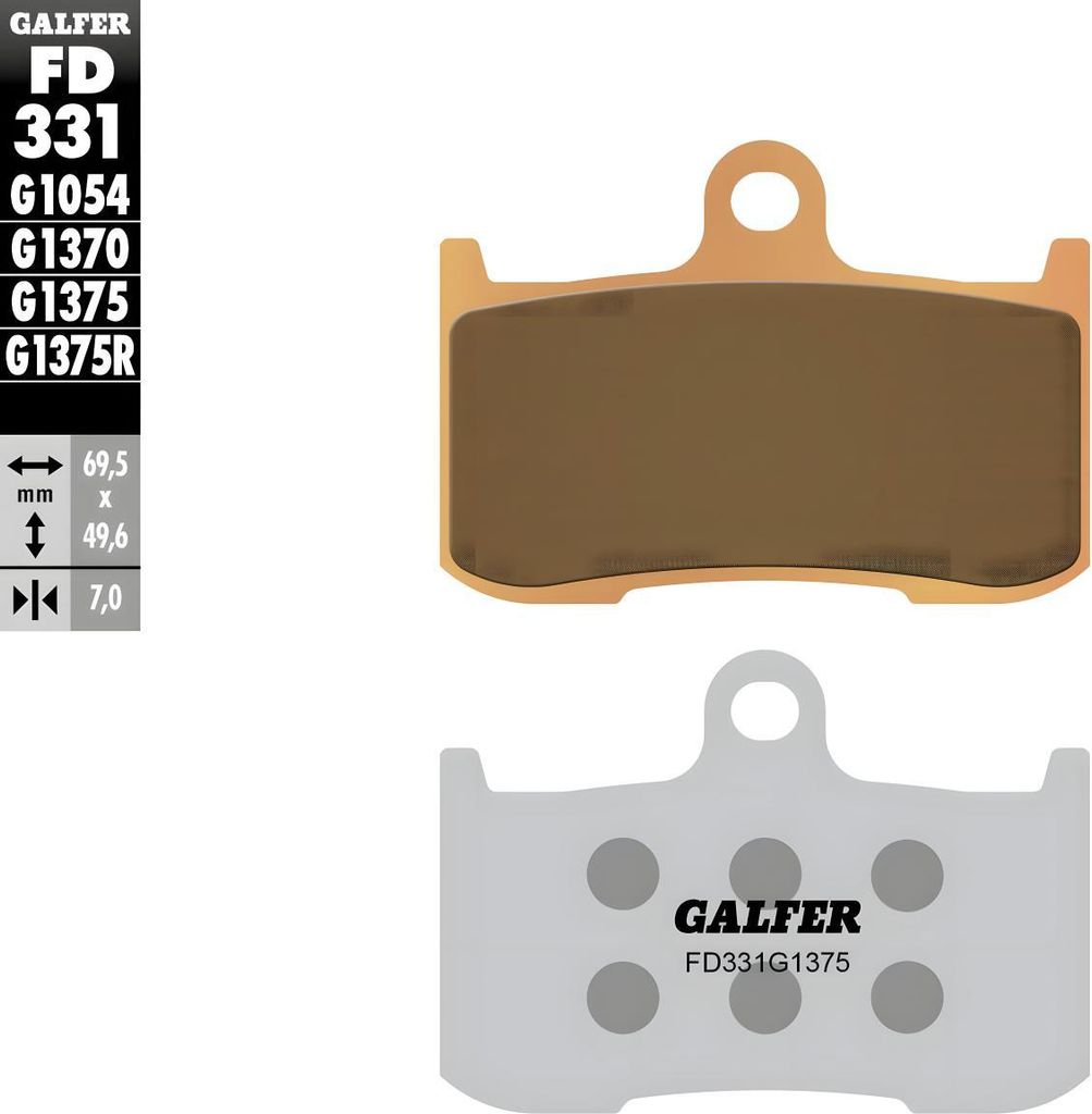 Bremsbeläge Set Galfer 2x FD331G1375 Sinter-Metall SPORT vorne für Suzuki GSX-8R GSX-8S, Triumph Daytona R GSX-S 675 - 1800 ccm Bj. 2006 - 2025