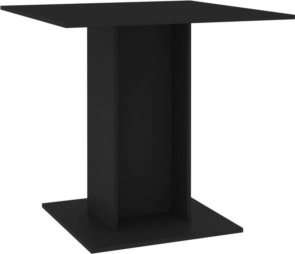 vidaXL Tavolo da pranzo nero 80x80x75 cm materiale a base Immagine del prodotto 